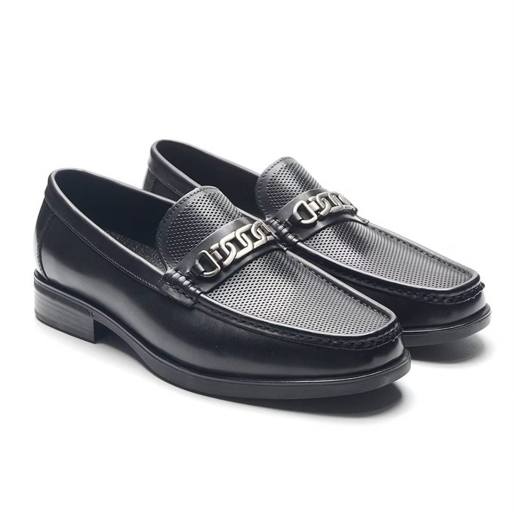 Mocassins Pour Hommes Cuir Décontractés Sophistiqués - Noir