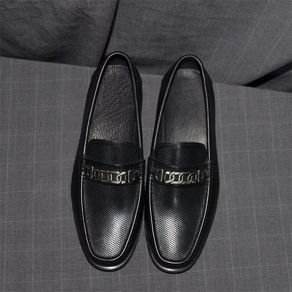 Mocassins Pour Hommes Cuir Décontractés Sophistiqués - Noir