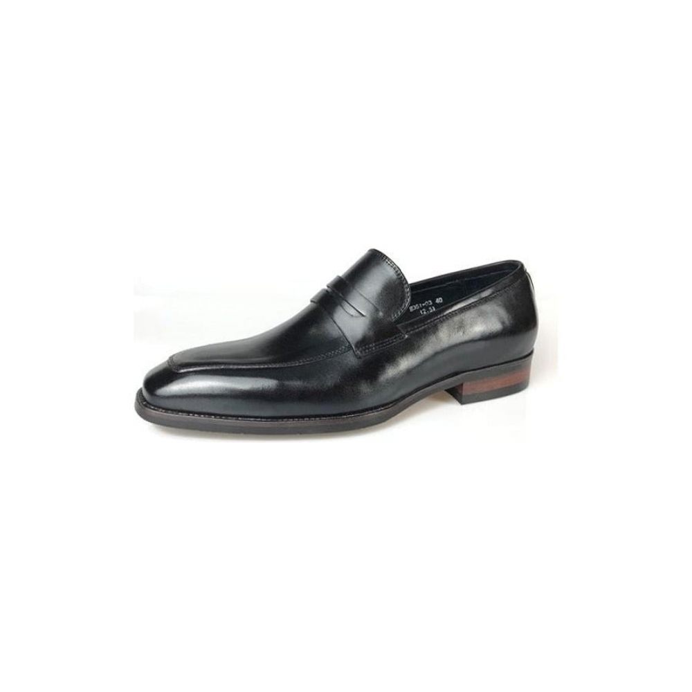 Mocassins Pour Hommes Cuir Exotique Chaussures Richelieu D'affaires À Bout Pointu