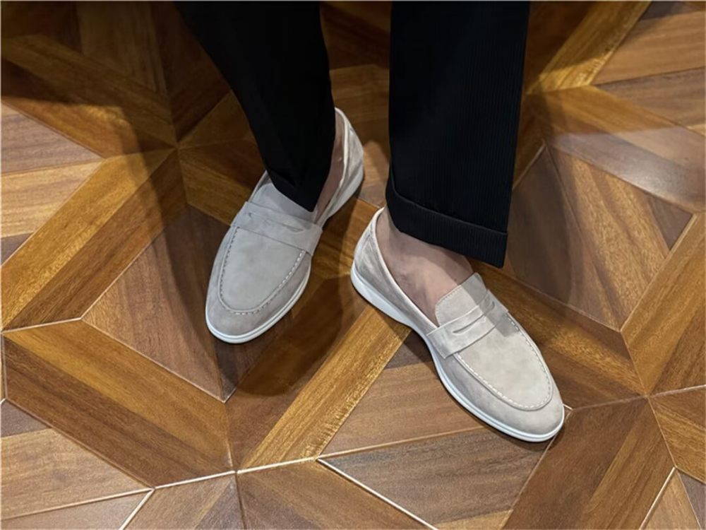 Mocassins Pour Hommes Cuir Première Qualité - Café