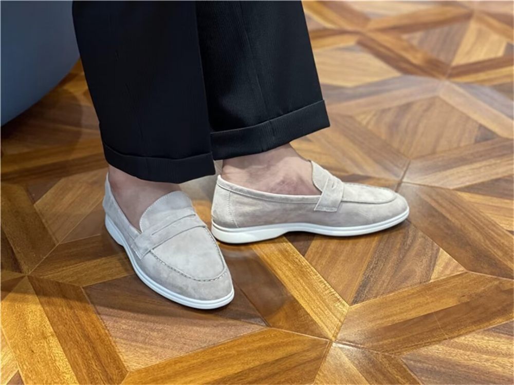 Mocassins Pour Hommes Cuir Première Qualité - Café