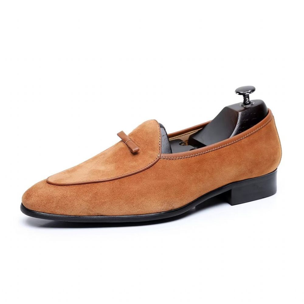 Mocassins Pour Hommes Cuir Vache - Camel