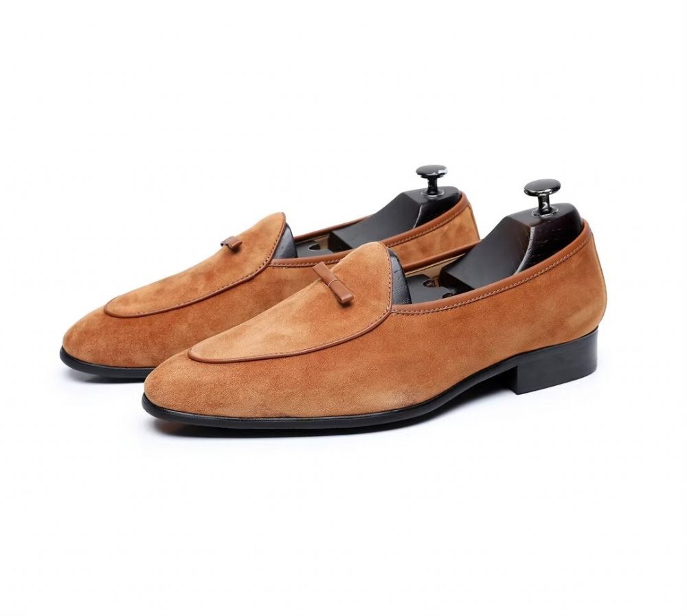 Mocassins Pour Hommes Cuir Vache - Camel