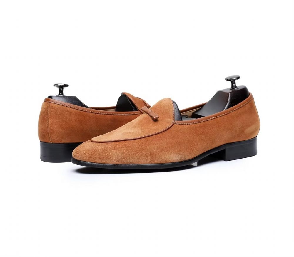 Mocassins Pour Hommes Cuir Vache - Camel