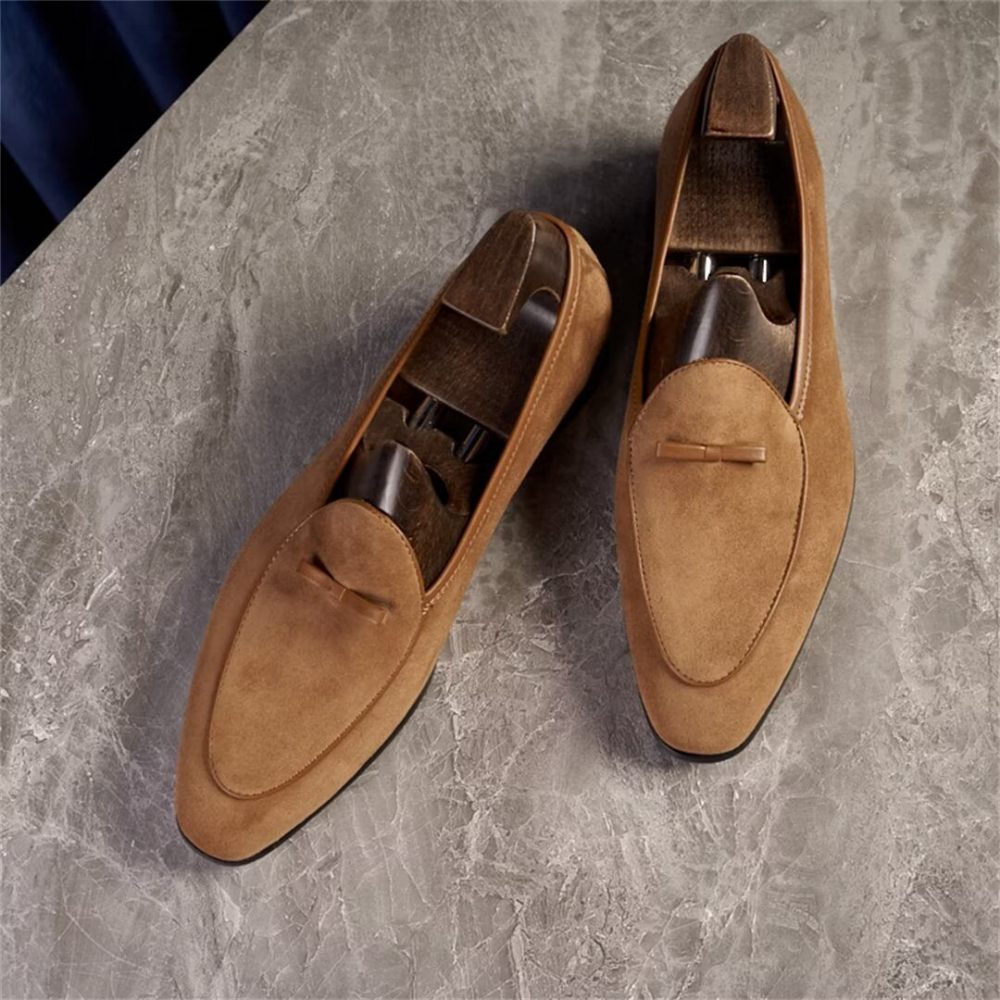 Mocassins Pour Hommes Cuir Vache - Camel