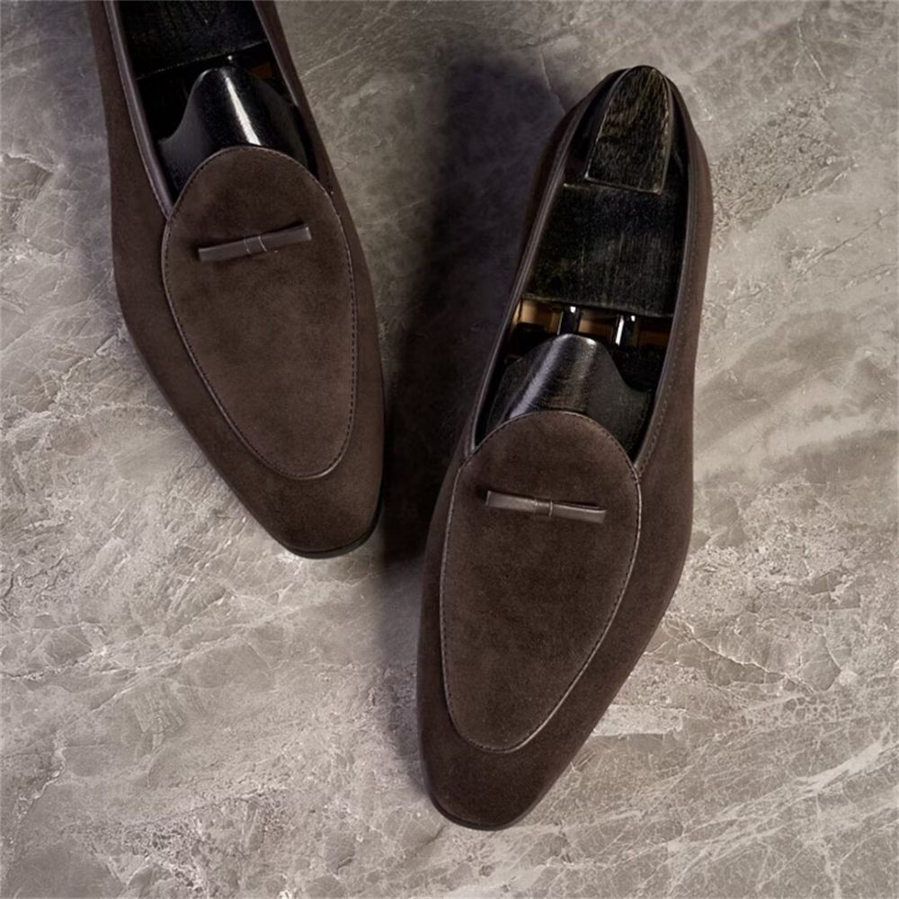 Mocassins Pour Hommes Cuir Vache - Camel