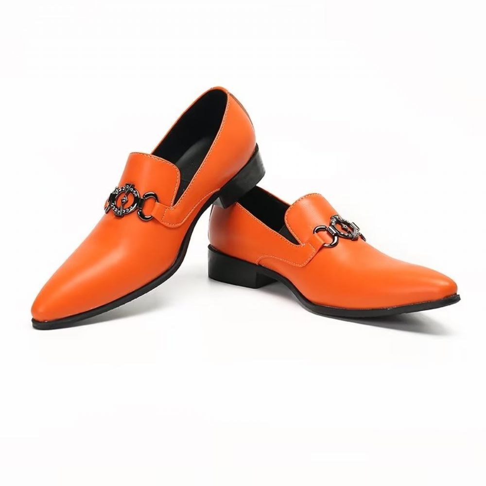 Mocassins Pour Hommes Élégants À Enfiler Audacieux - Orange