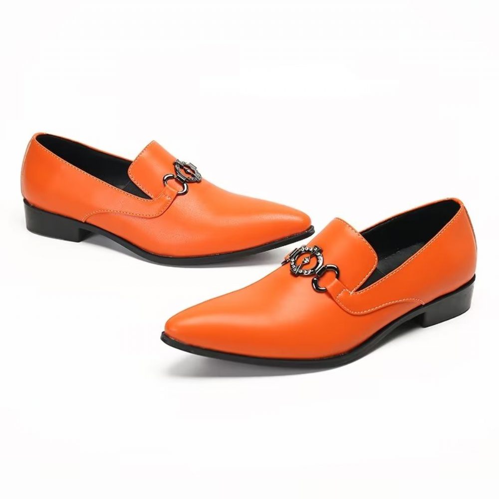 Mocassins Pour Hommes Élégants À Enfiler Audacieux - Orange