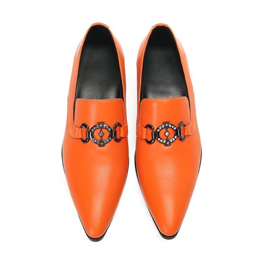 Mocassins Pour Hommes Élégants À Enfiler Audacieux - Orange