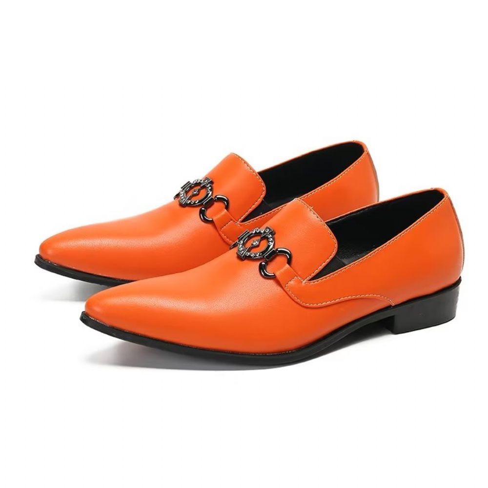 Mocassins Pour Hommes Élégants À Enfiler Audacieux - Orange