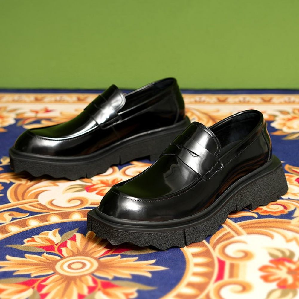 Mocassins Pour Hommes À Enfiler Aquaguard Gaufrés - Noir