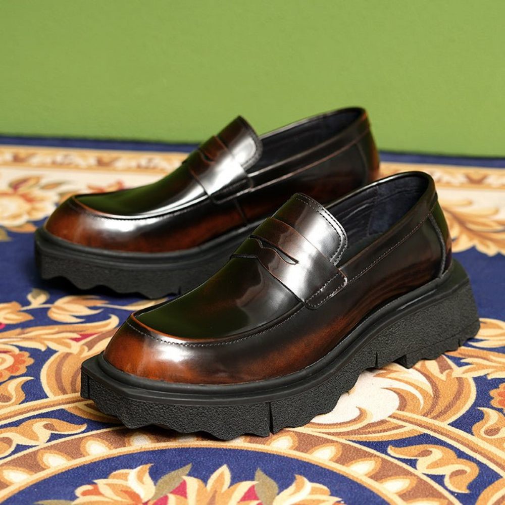 Mocassins Pour Hommes À Enfiler Aquaguard Gaufrés - Café