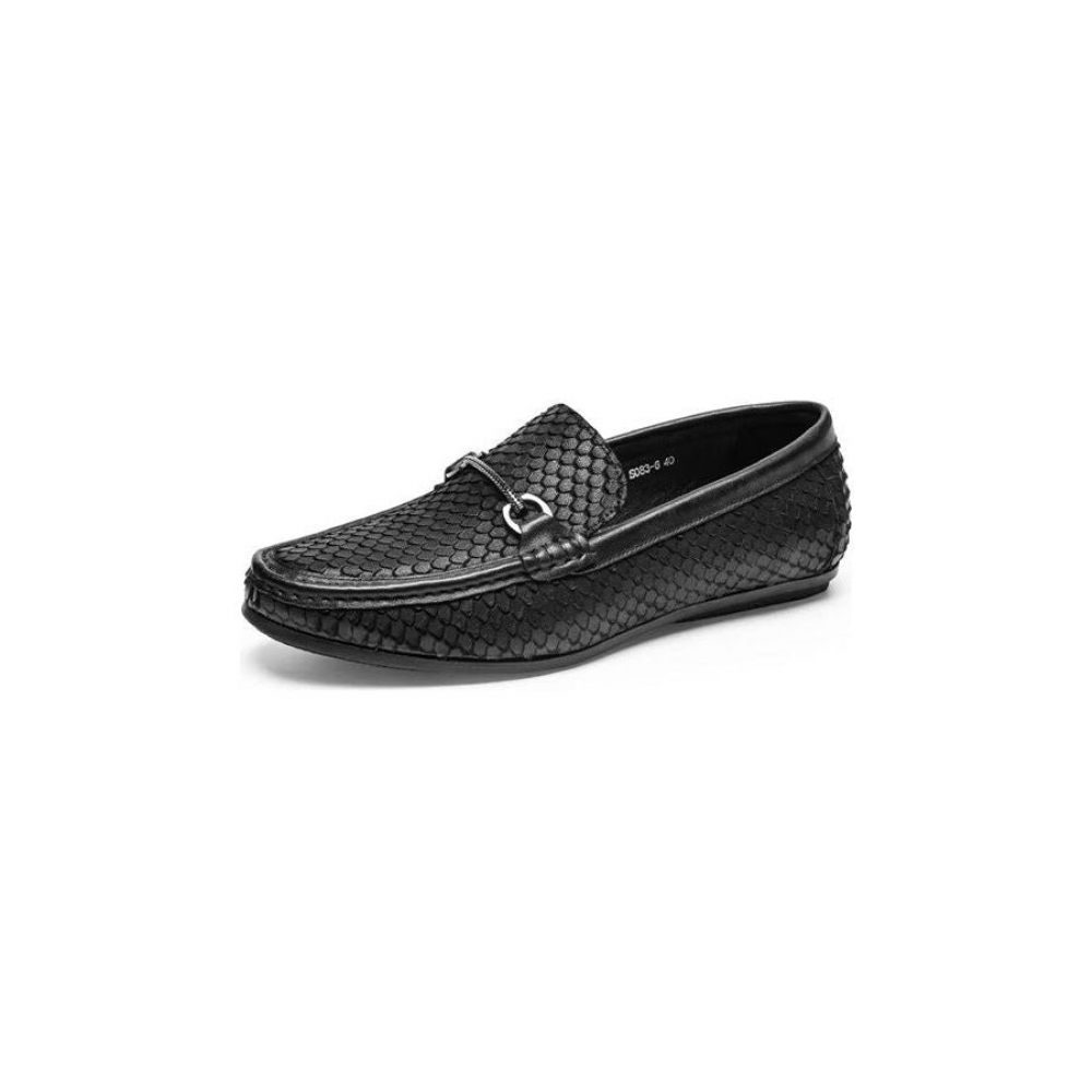 Mocassins Pour Hommes À Enfiler Bout Métal Exotique