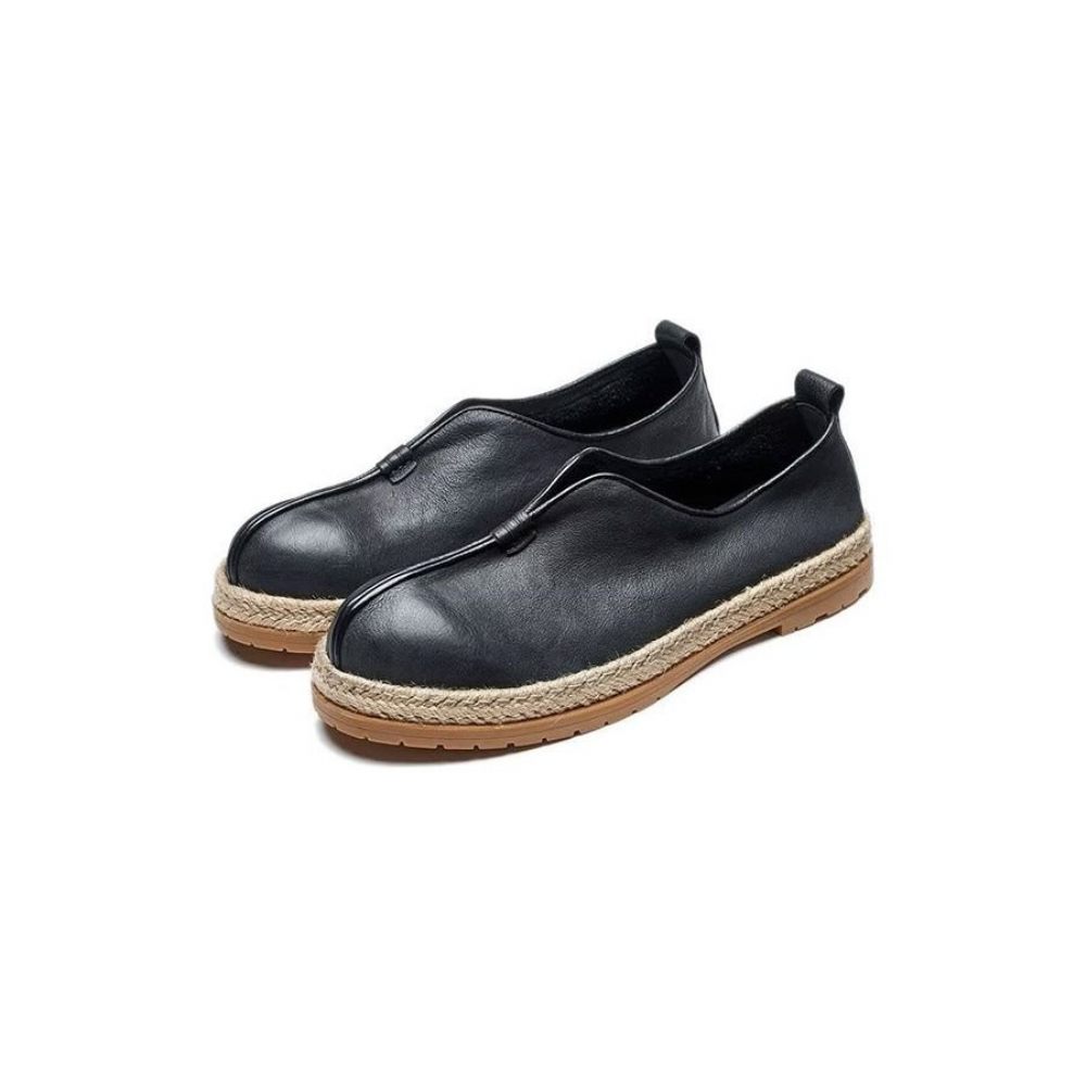 Mocassins Pour Hommes À Enfiler Chics Cuir Vache