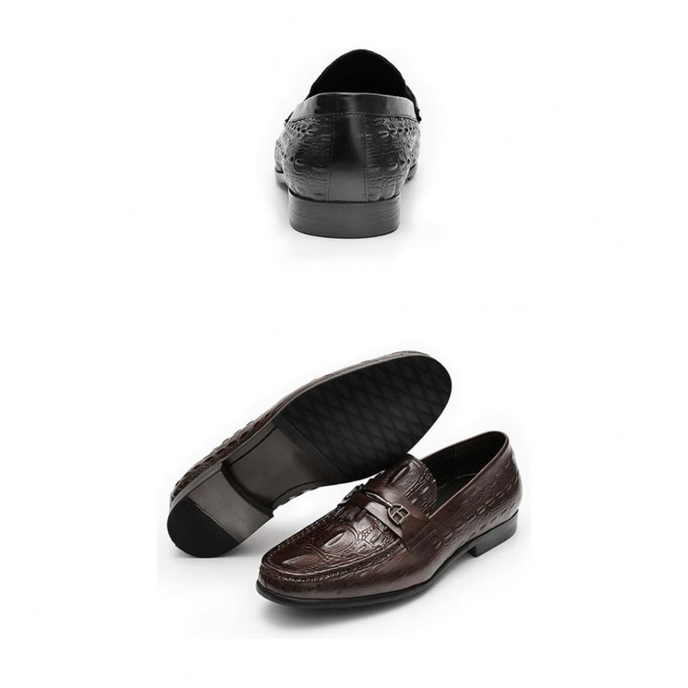 Mocassins Pour Hommes À Enfiler Cuir Crocbreeze Luxe - Café