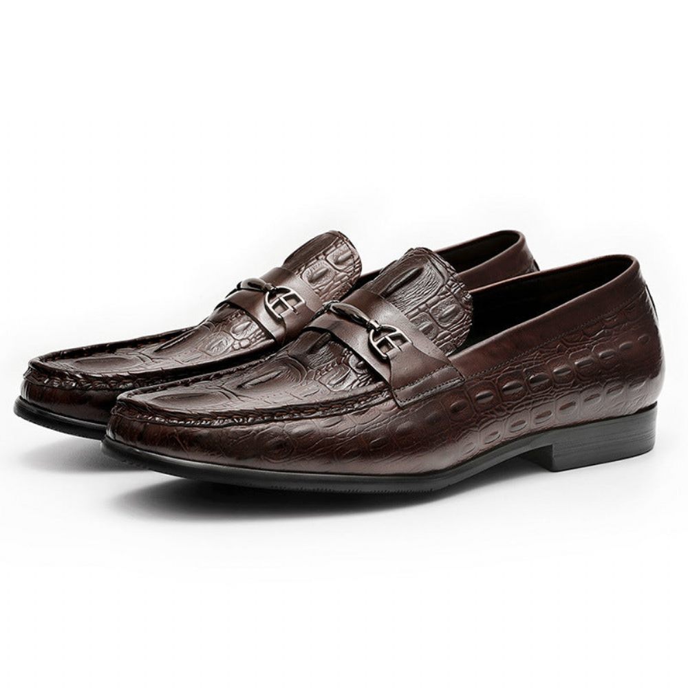 Mocassins Pour Hommes À Enfiler Cuir Crocbreeze Luxe - Café