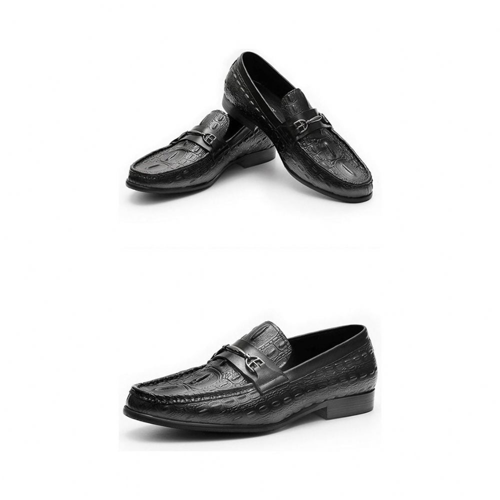 Mocassins Pour Hommes À Enfiler Cuir Crocbreeze Luxe - Noir