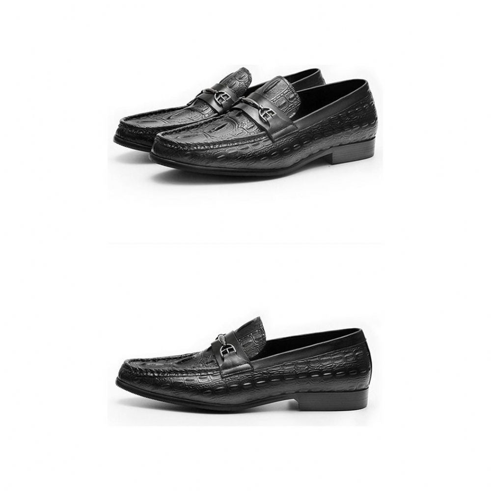 Mocassins Pour Hommes À Enfiler Cuir Crocbreeze Luxe - Noir