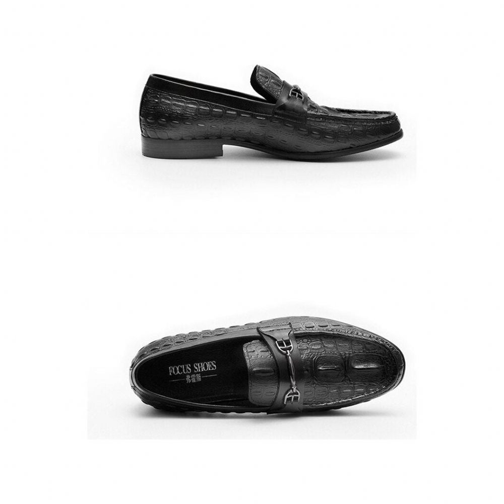 Mocassins Pour Hommes À Enfiler Cuir Crocbreeze Luxe - Noir