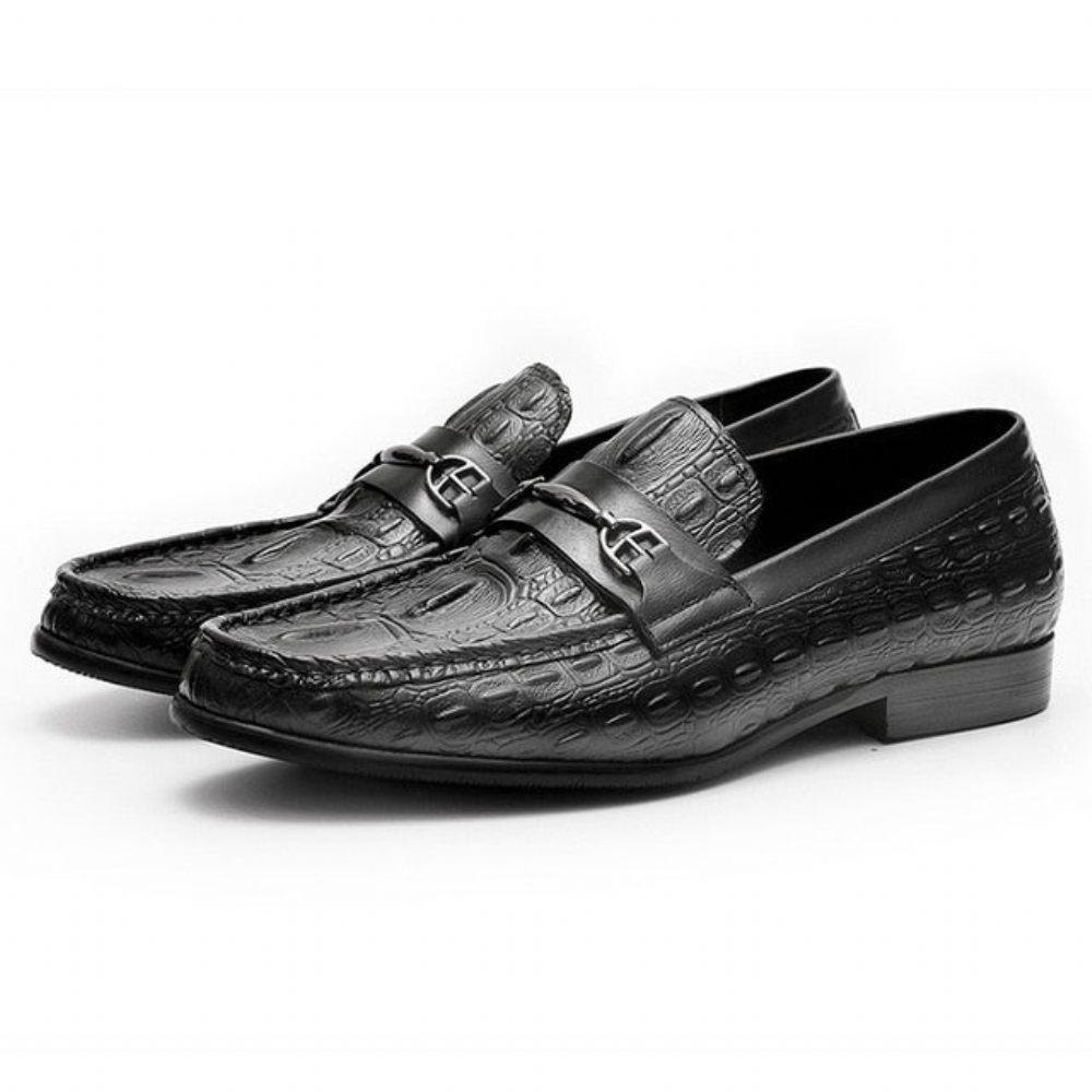 Mocassins Pour Hommes À Enfiler Cuir Crocbreeze Luxe - Noir