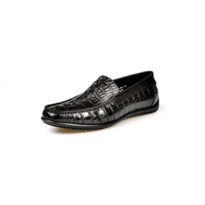 Mocassins Pour Hommes À Enfiler Cuir Crocodile Luxe