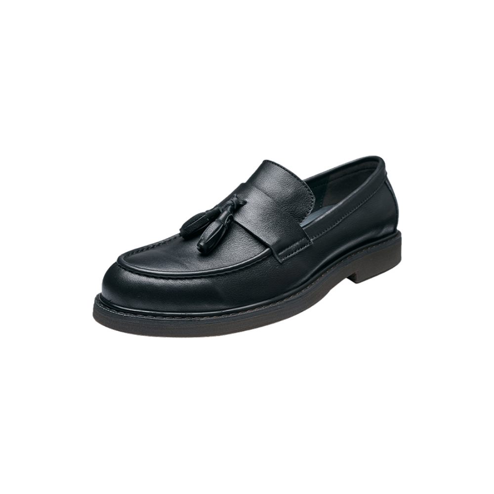 Mocassins Pour Hommes À Enfiler Cuir Vache - Noir