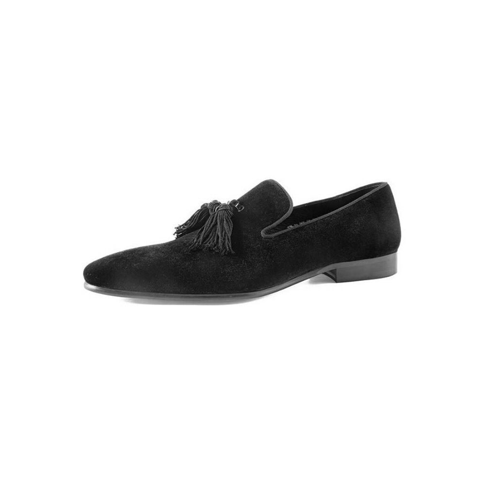 Mocassins Pour Hommes À Enfiler Cuir Vache - Noir