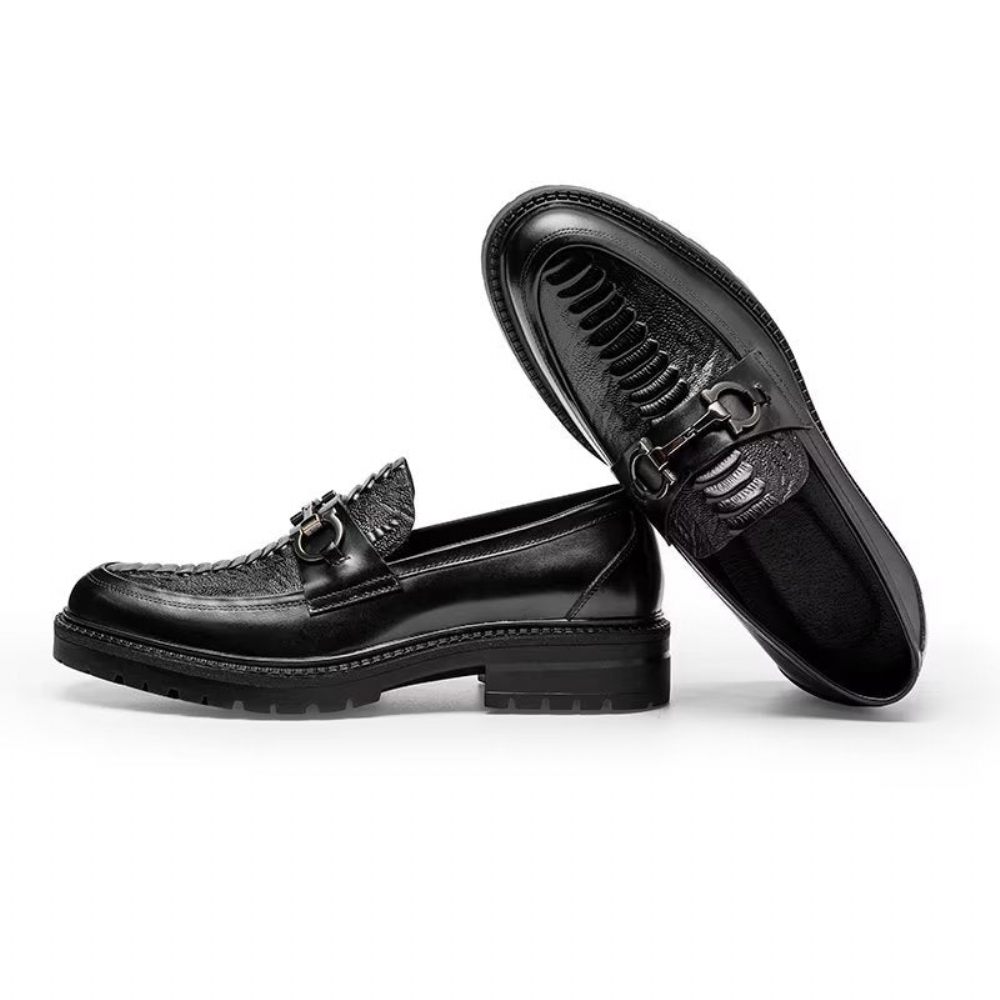 Mocassins Pour Hommes À Enfiler Exquis - Noir