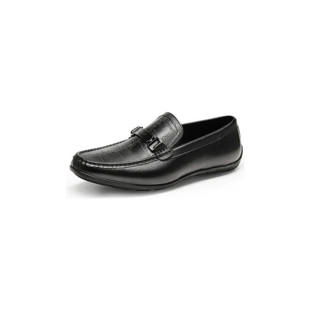 Mocassins Pour Hommes À Enfiler Imperméables Exotiques Luxe - Noir