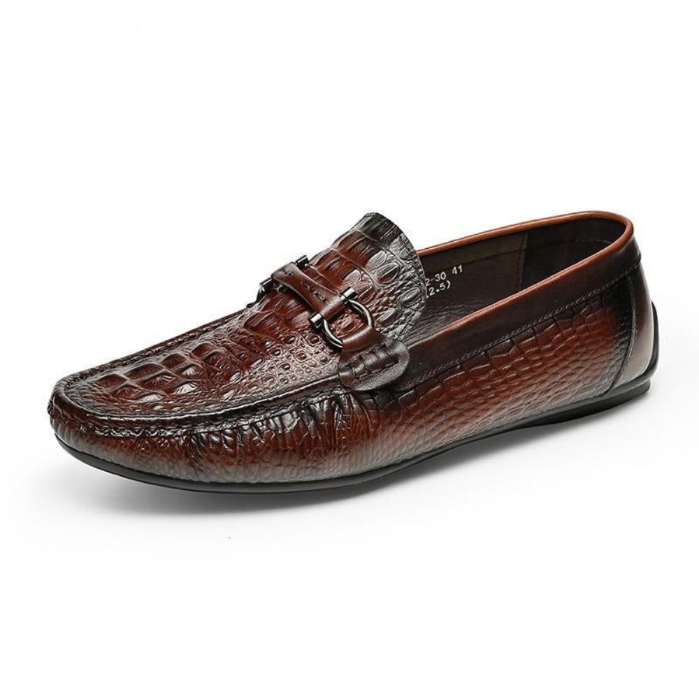 Mocassins Pour Hommes À Enfiler Imperméables Luxe Croctex - Rouge