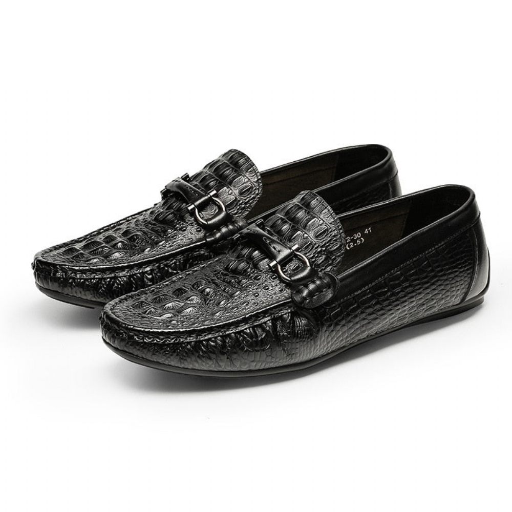 Mocassins Pour Hommes À Enfiler Imperméables Luxe Croctex - Noir