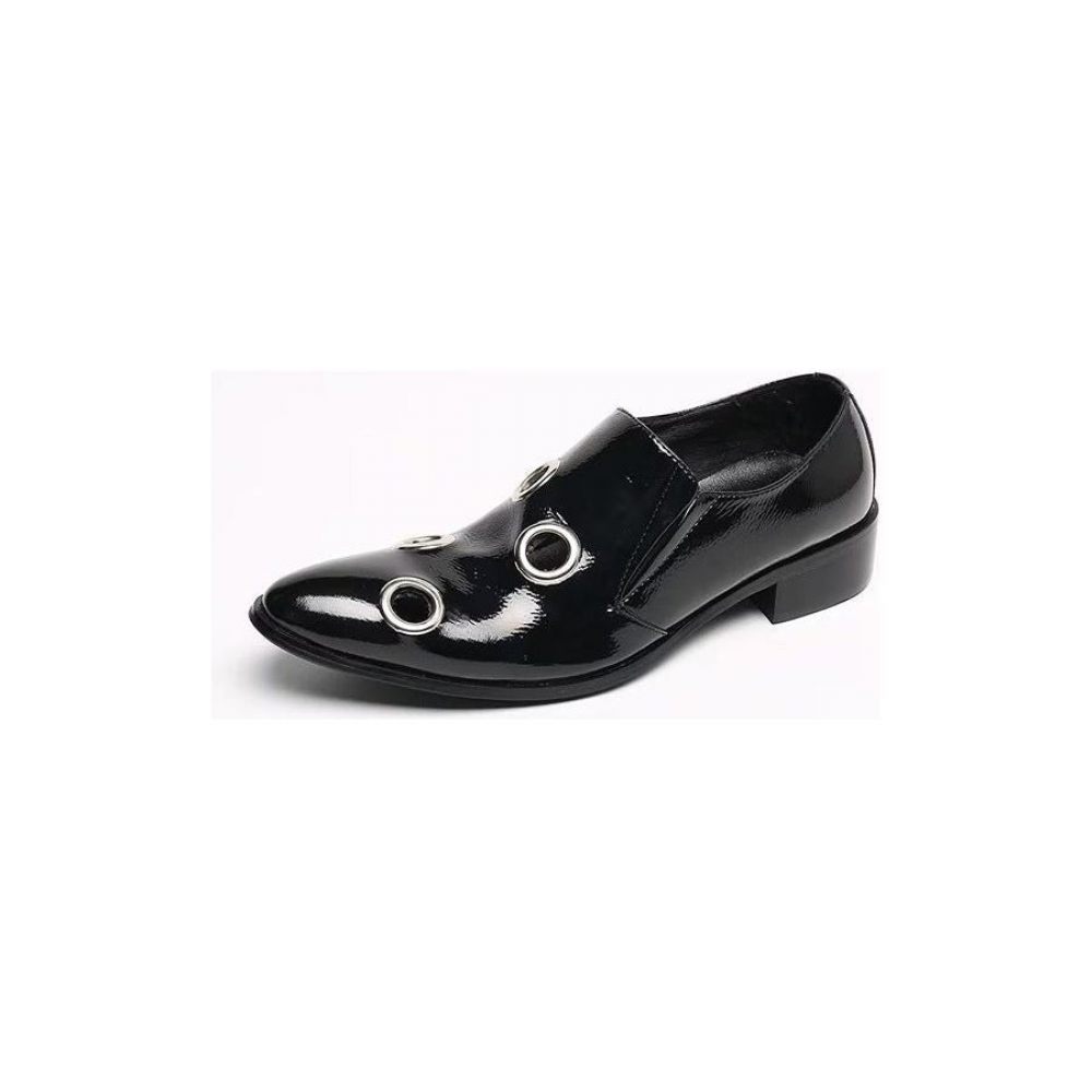 Mocassins Pour Hommes À Enfiler Motif Flashy - Noir