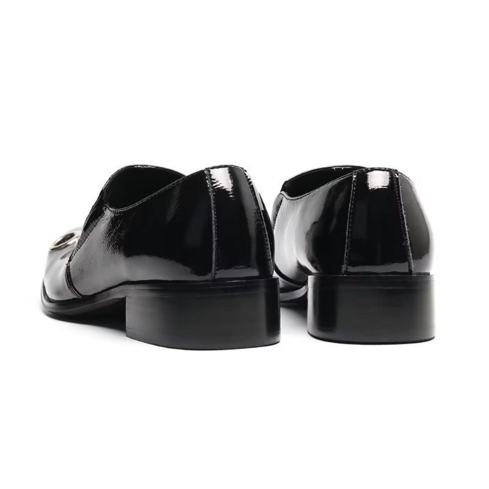 Mocassins Pour Hommes À Enfiler Motif Flashy - Noir