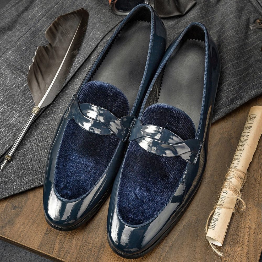 Mocassins Pour Hommes Exotiques À Lacets - Noir