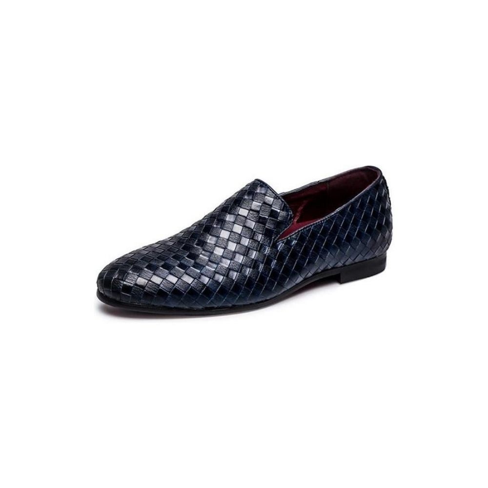 Mocassins Pour Hommes Extravagants Cuir Verni Brillant Luxe