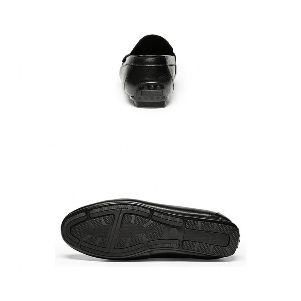 Mocassins Pour Hommes Imperméables À Enfiler Cuir - Noir