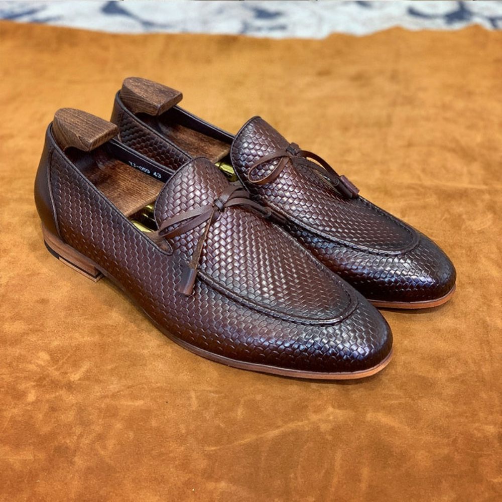 Mocassins Pour Hommes Luxe Croctex À Enfiler - Café