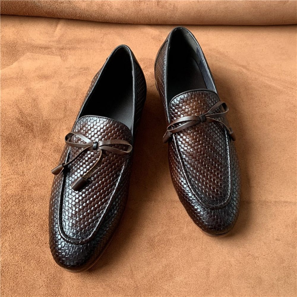 Mocassins Pour Hommes Luxe Croctex À Enfiler - Café