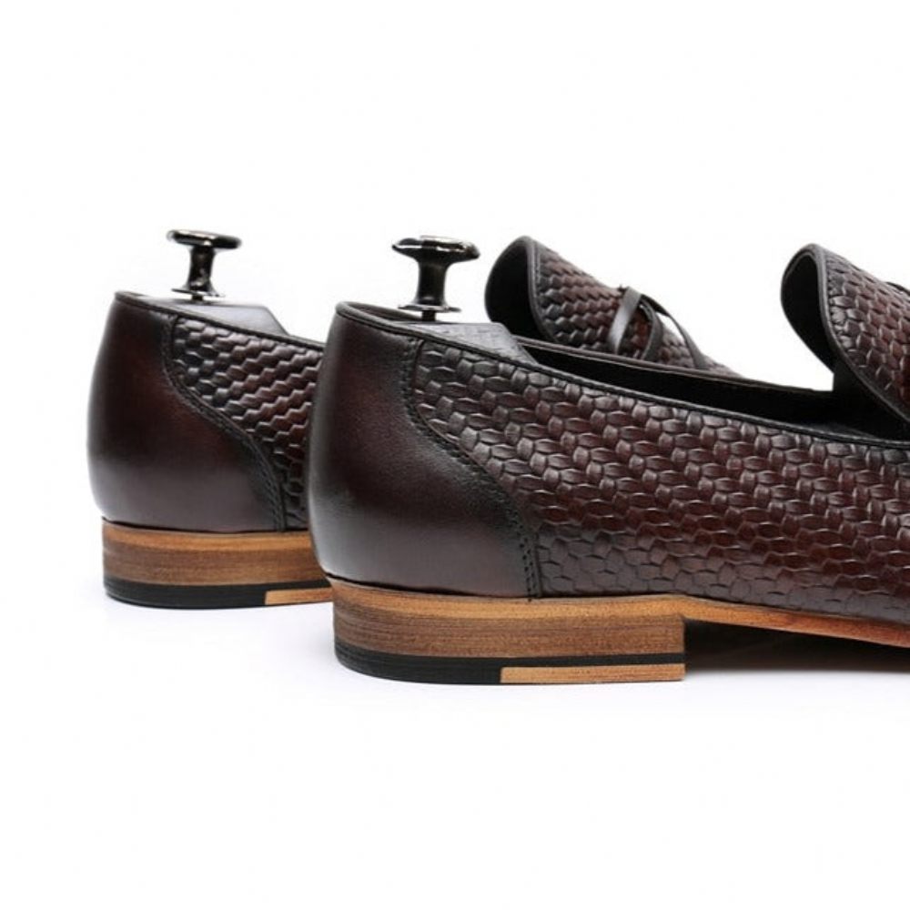 Mocassins Pour Hommes Luxe Croctex À Enfiler - Café