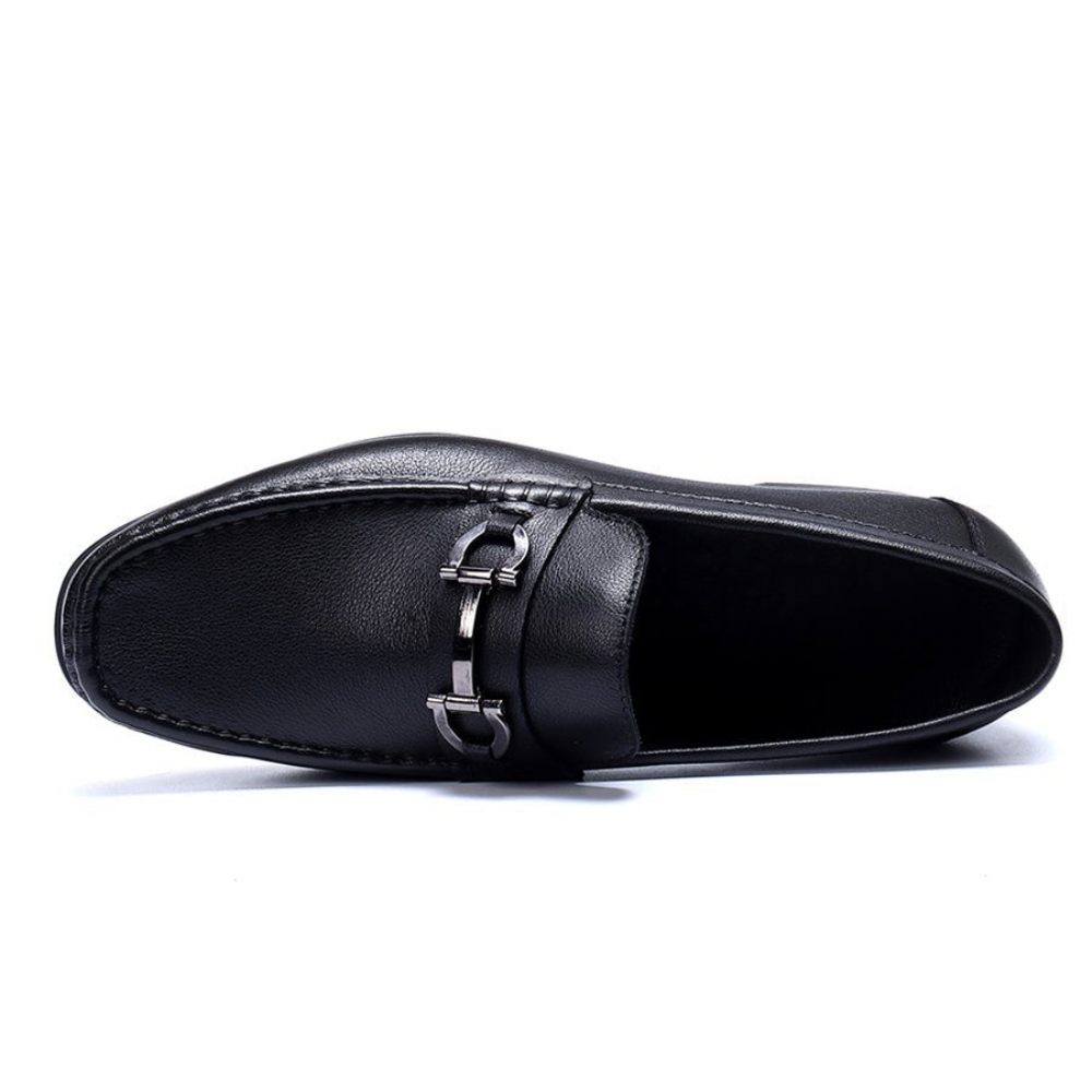 Mocassins Pour Hommes Luxe À Enfiler Cuir Hazel - Noir