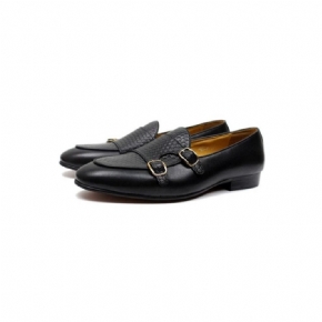 Mocassins Pour Hommes Mariage À Sangle Moine Cuir Suave