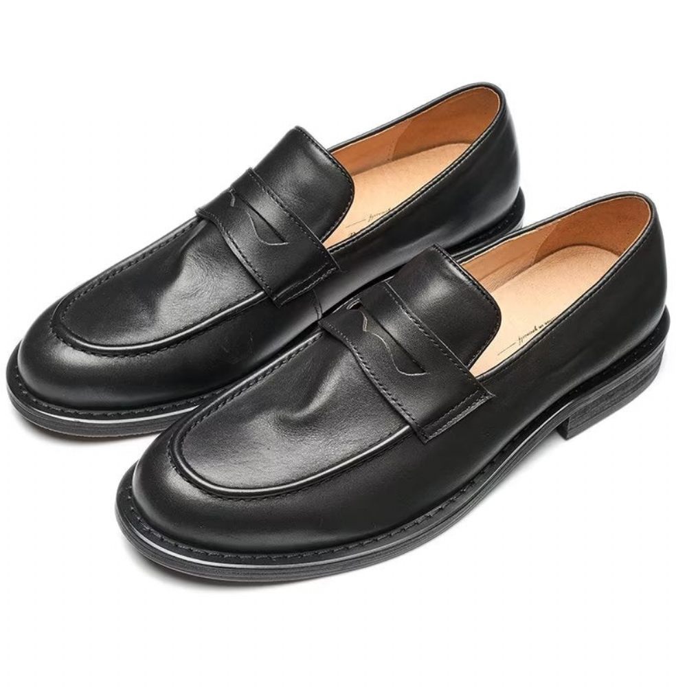 Mocassins Pour Hommes Modish Slip On Penny Loafers - Noir