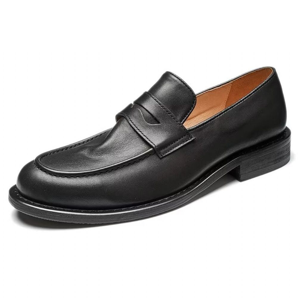 Mocassins Pour Hommes Modish Slip On Penny Loafers - Noir