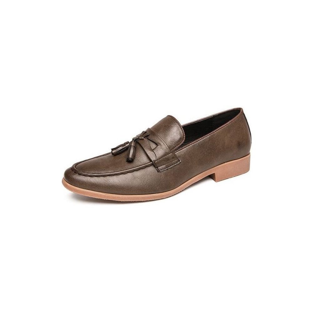 Mocassins Pour Hommes Oxford Exotiques Lavish Croctassel - Café 1