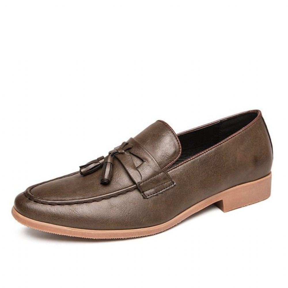 Mocassins Pour Hommes Oxford Exotiques Lavish Croctassel - Café 1