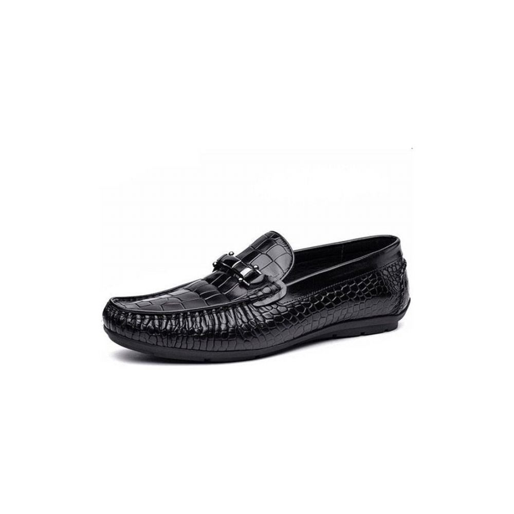 Mocassins Pour Hommes Oxford Luxe Cuir Crocodile À Motif D'alligator