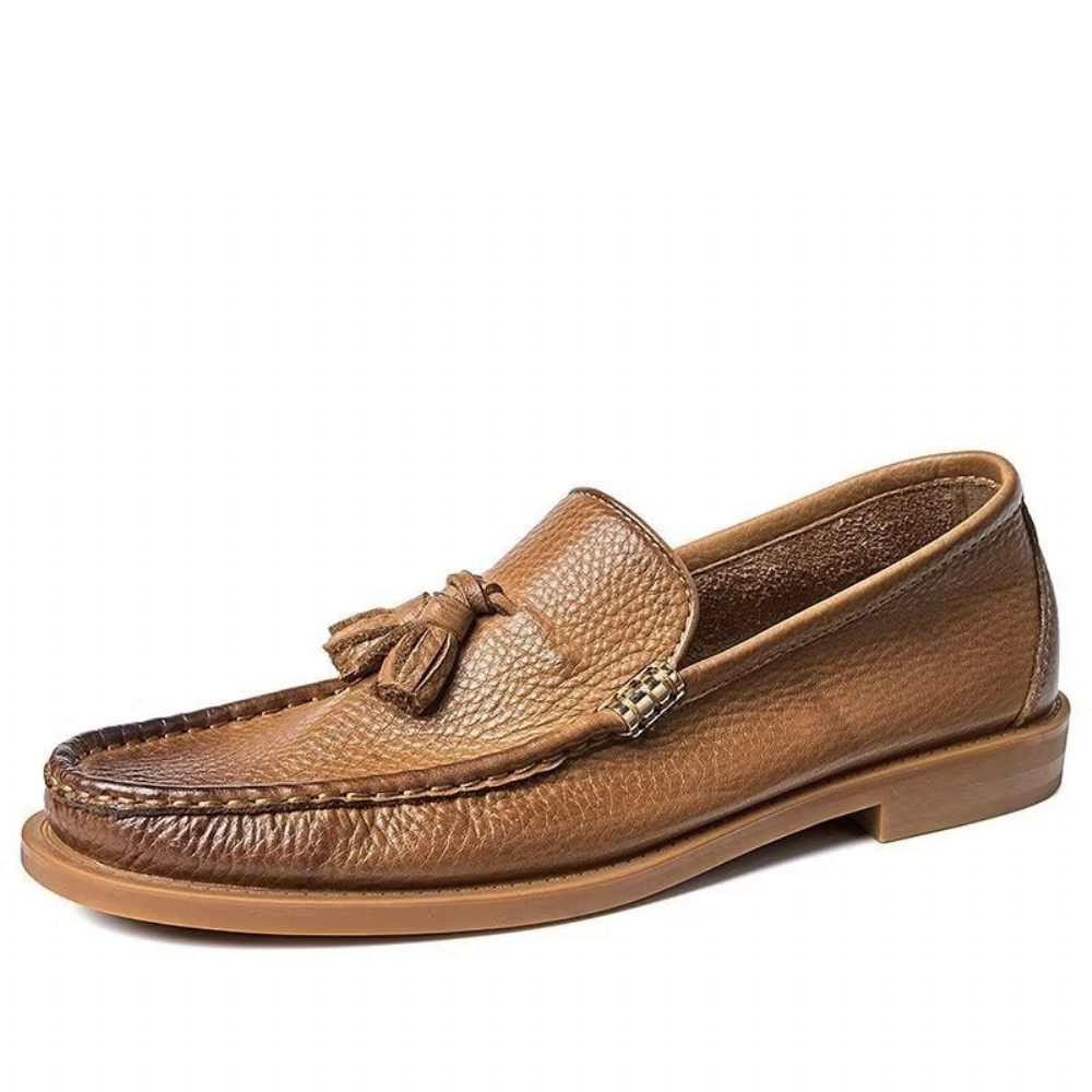 Mocassins Pour Hommes À Pampilles Relief Chic - Marron