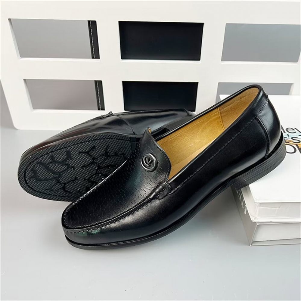 Mocassins Pour Hommes Raffinés - Noir