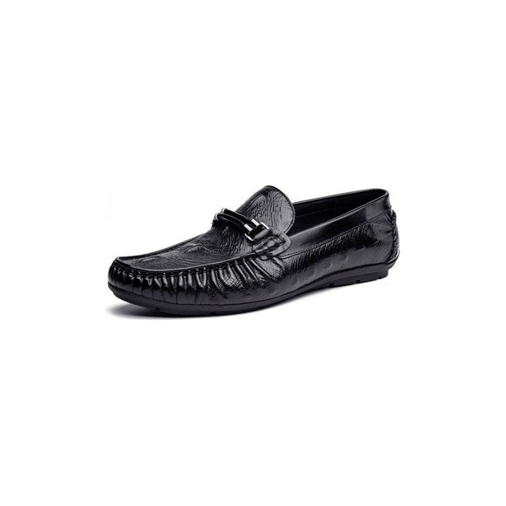 Mocassins Pour Hommes Richelieu Cuir Croctex Luxe