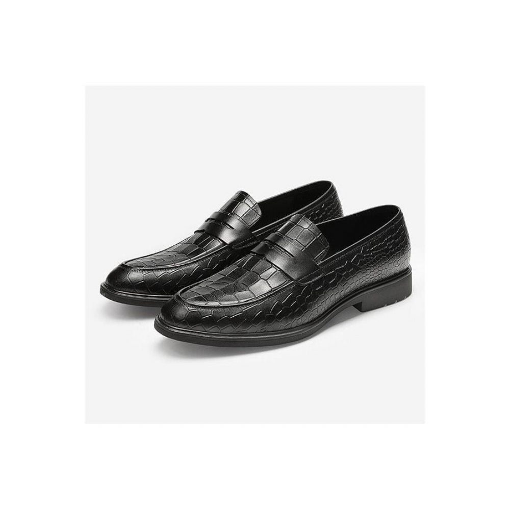 Mocassins Pour Hommes Richelieu À Enfiler Cuir Exotique